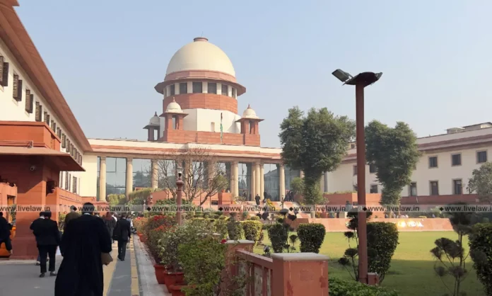 Supreme Court of India building with legal representations