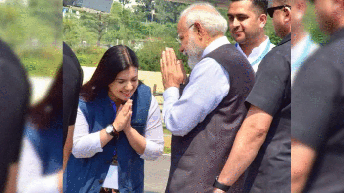 BJP candidate Devyani Rana during Nagrota by-elections counting