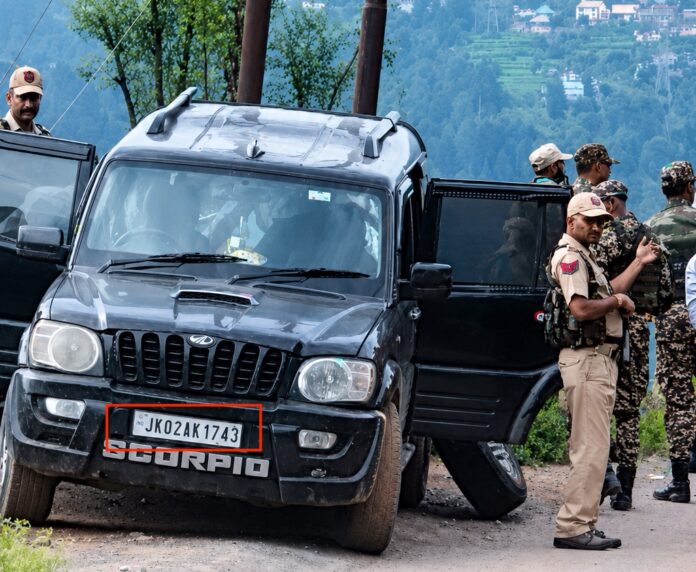 Police and security forces conducting a search operation in Ramban district